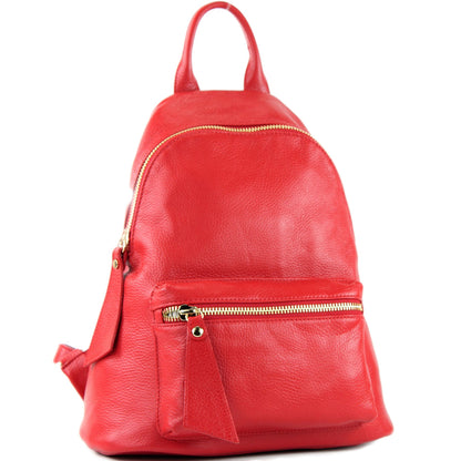 modamoda de - T171A - ital Damen Rucksacktasche aus Leder