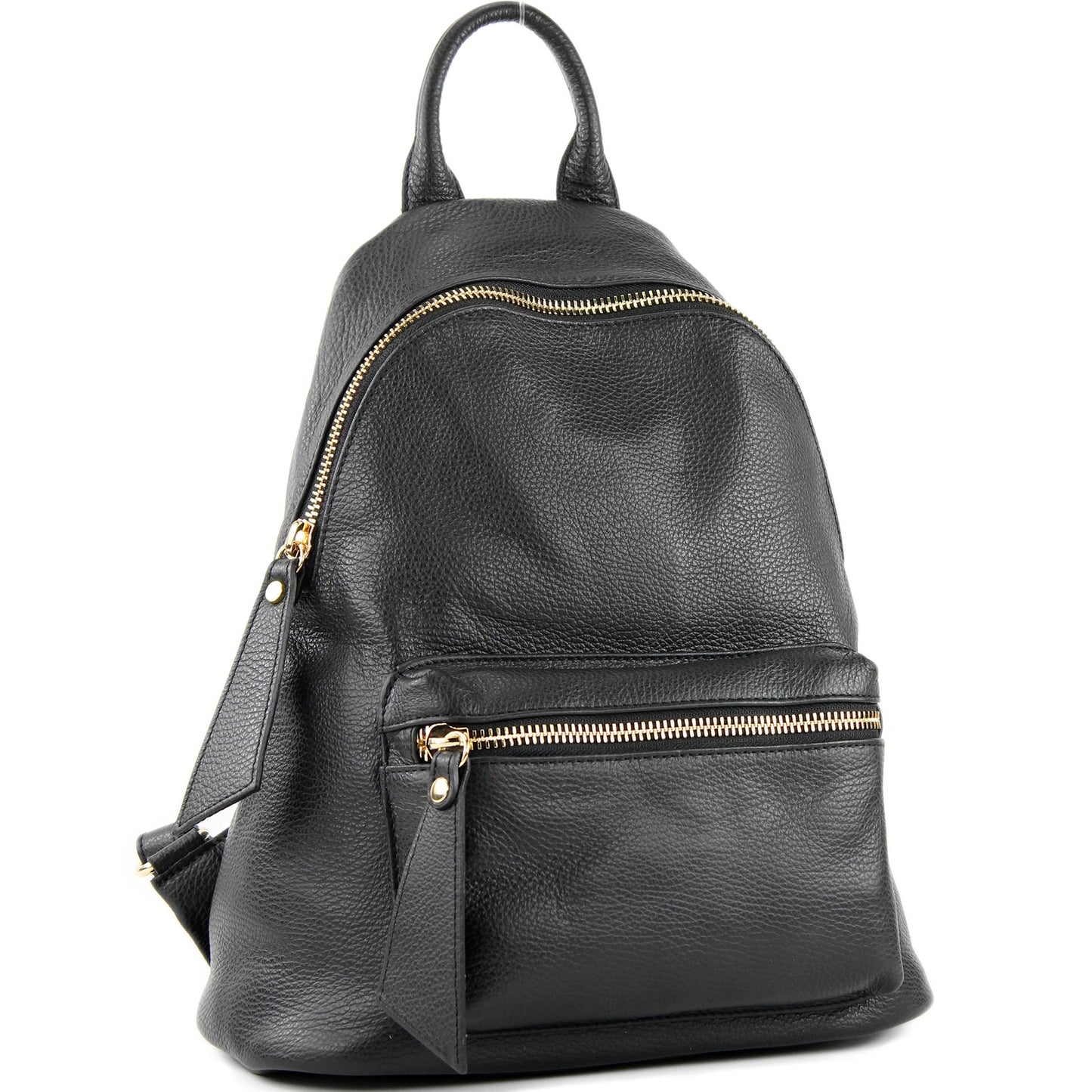 modamoda de - T171A - ital Damen Rucksacktasche aus Leder