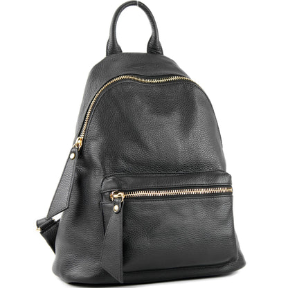 modamoda de - T171A - ital Damen Rucksacktasche aus Leder